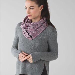 lululemon athletica vinyasa Scarf, in a space dye camo berry rumble colour